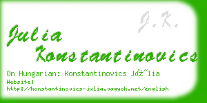 julia konstantinovics business card